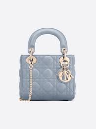 Mini Lady Dior Lambskin Bag Blue