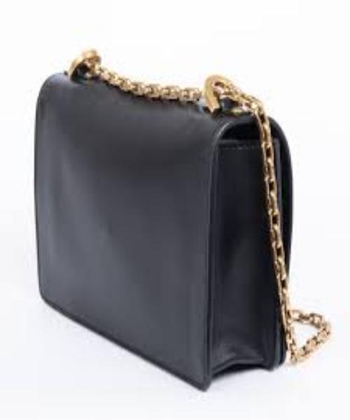 J’Adior Calfskin Flap Bag Black