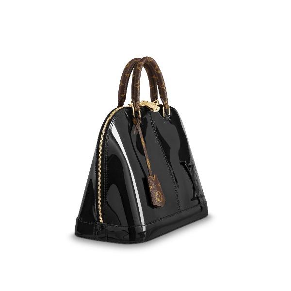 LV Alma PM Bag Patent Leather Black