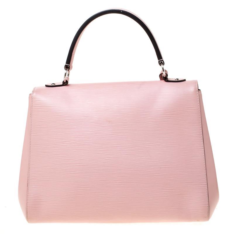 LV Cluny MM Bag Epi Leather Rose Ballerine