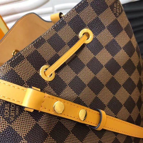 LV NéoNoé Bag Damier Ebene Safran