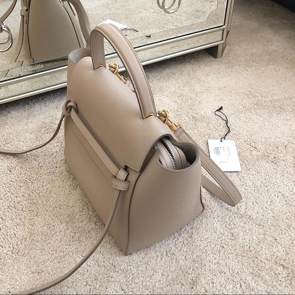 Celine Mini Belt Bag In Grained Calfskin Light Taupe