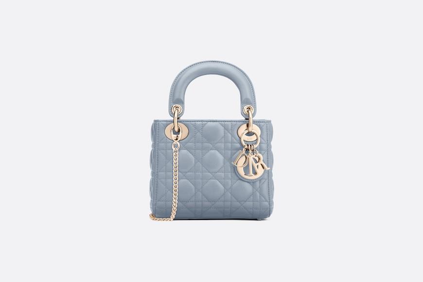 Mini Lady Dior Lambskin Bag Blue