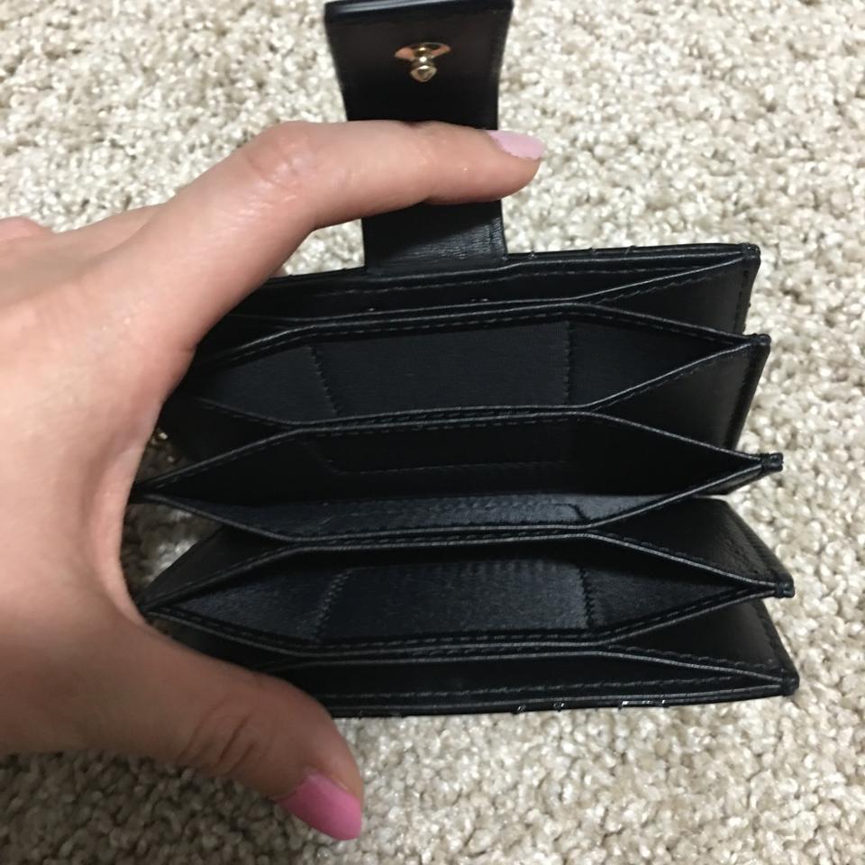 Lady Dior Calfskin Card Holder Black