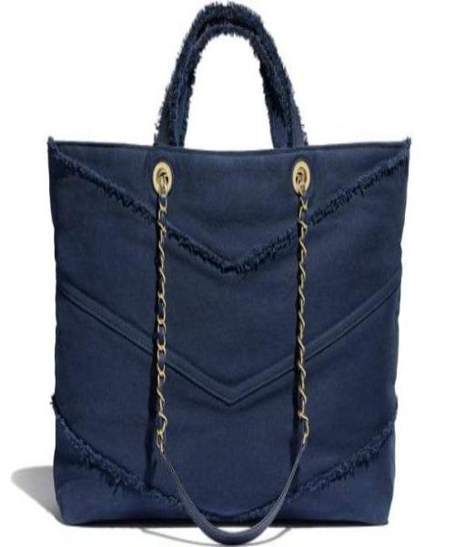 Chanel Large Shopping Bag Blue (30cm)