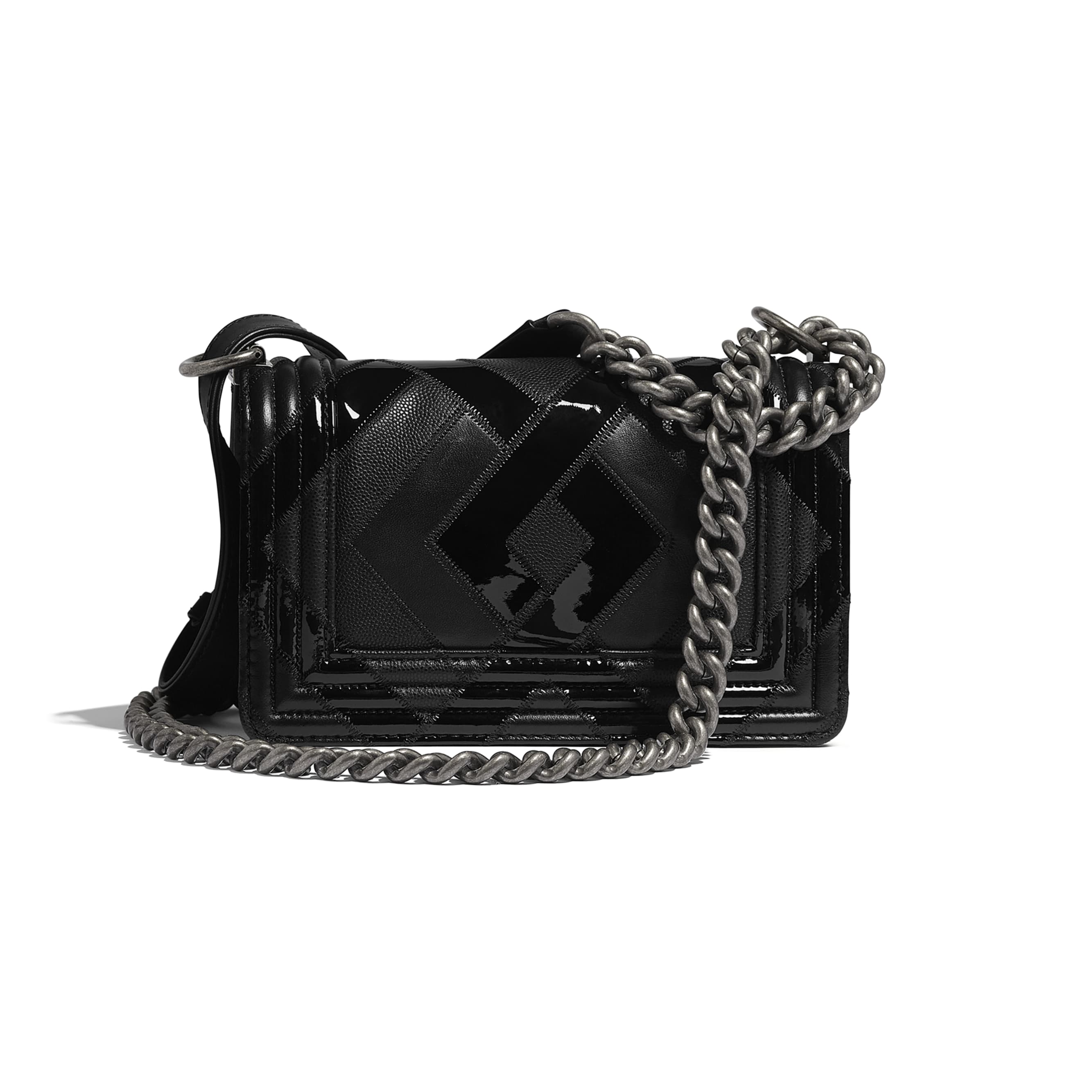 Chanel Le Boy Wallet On Chain – WOC Black Chevron Lambskin