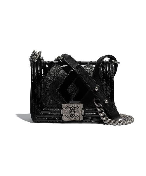 Chanel Le Boy Wallet On Chain – WOC Black Chevron Lambskin