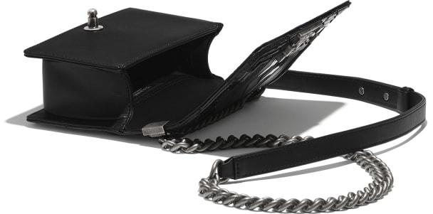 Chanel Boy Medium Handbag Lambskin Black