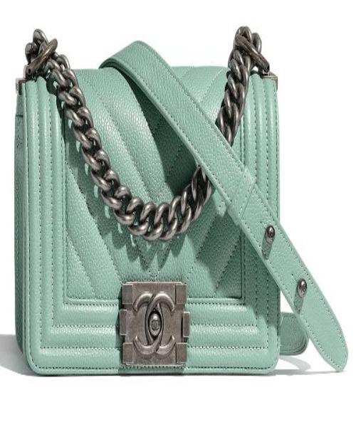 Chanel Boy Medium Handbag blue