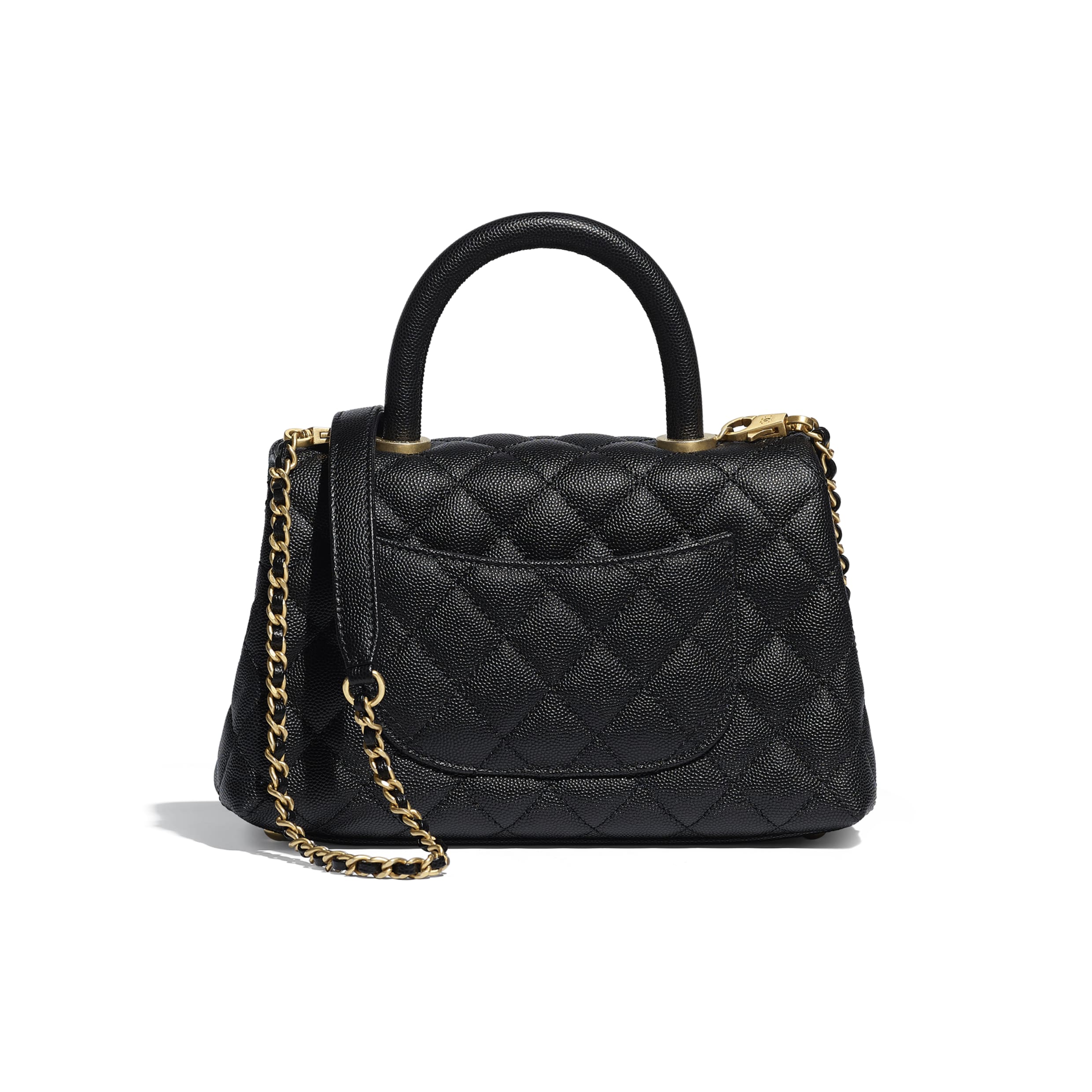 Chanel Small Flap Bag With Top Handle Black