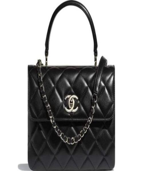 Chanel Small Flap Bag With Top Handle Black-Ruthenium