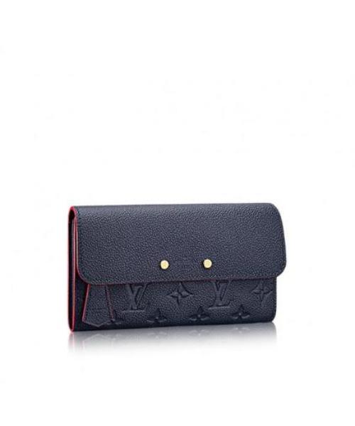 LV Pont-Neuf Wallet Monogram Empreinte leather Marine Rouge