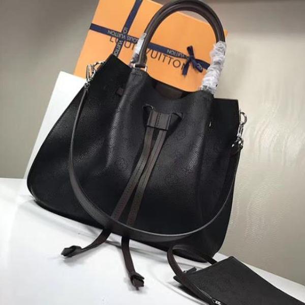 LV Girolata Handbag Mahina Noir