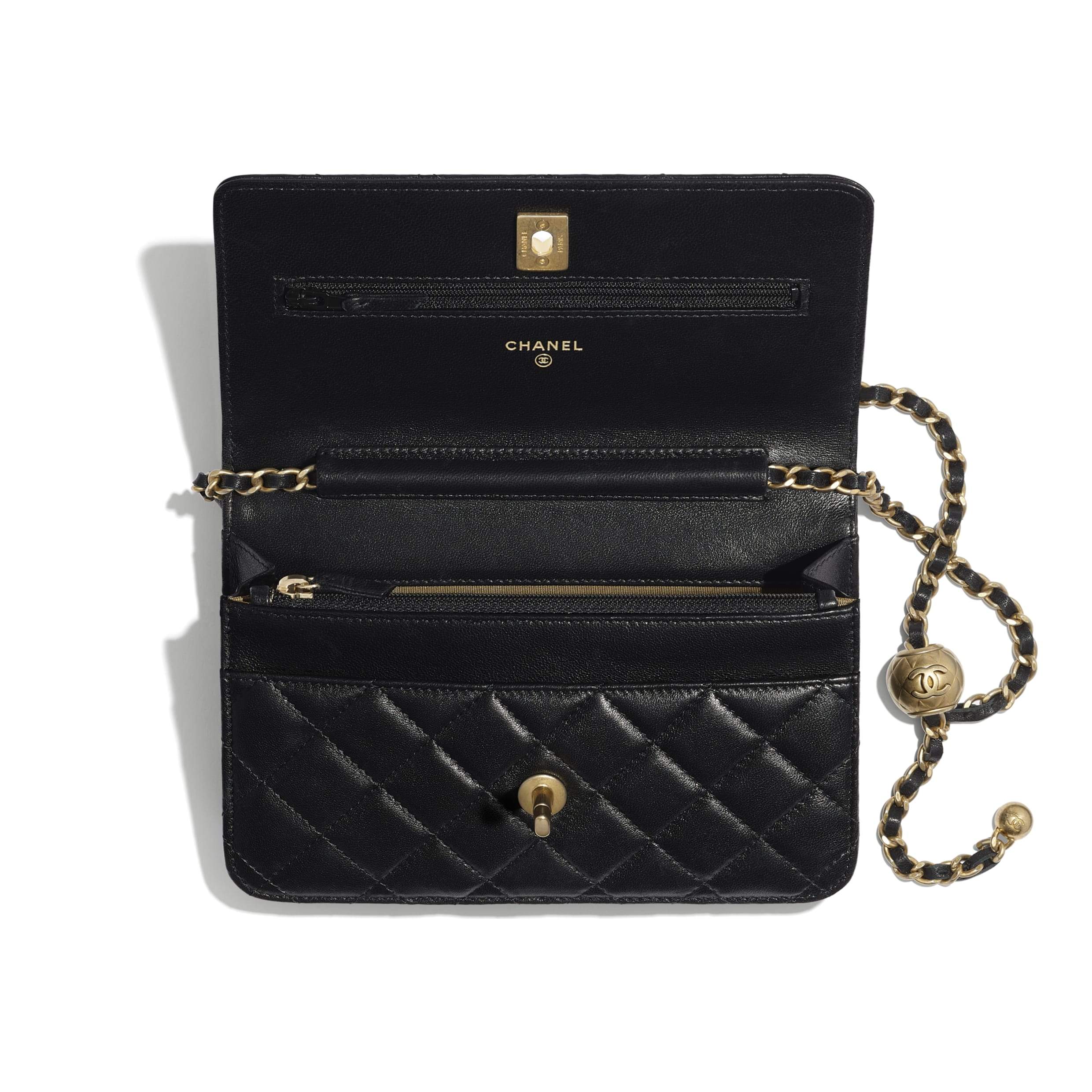 Chanel Wallet On Chain – WOC Lambskin Gold-Toned Metal Black