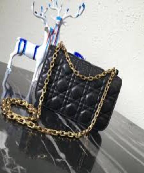 Dior Lambskin DiorAddict Flap Bag Black